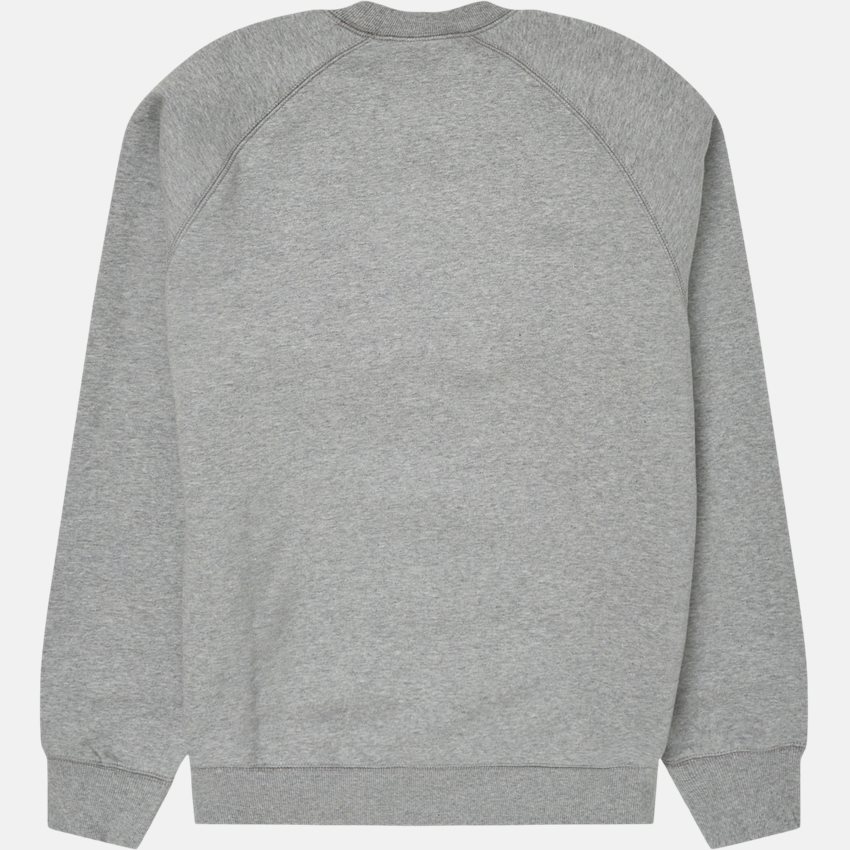 Carhartt WIP Sweatshirts CHASE SWEAT I026383 GREY HTR/GOLD